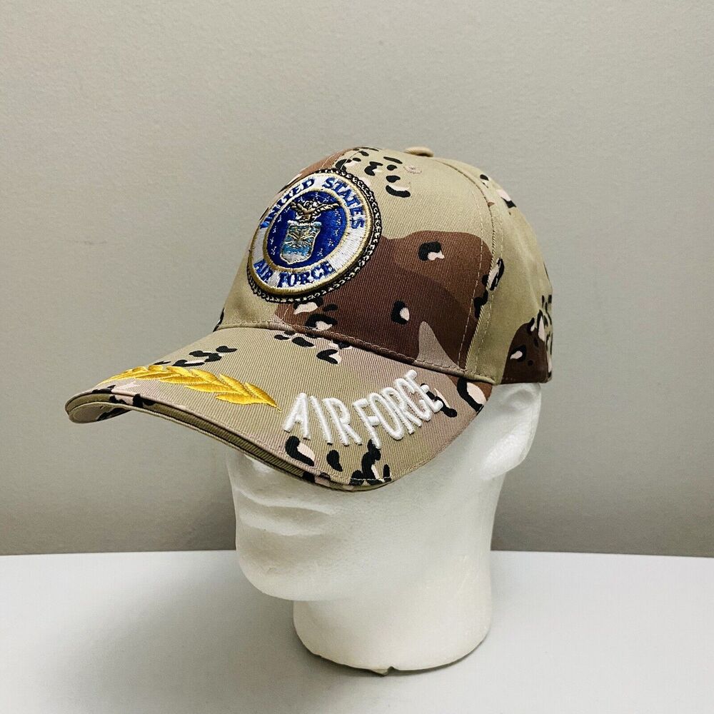 United States Air Force Eagle Shield Logo Men's Adj Strapback Camo Hat Cap OSFA